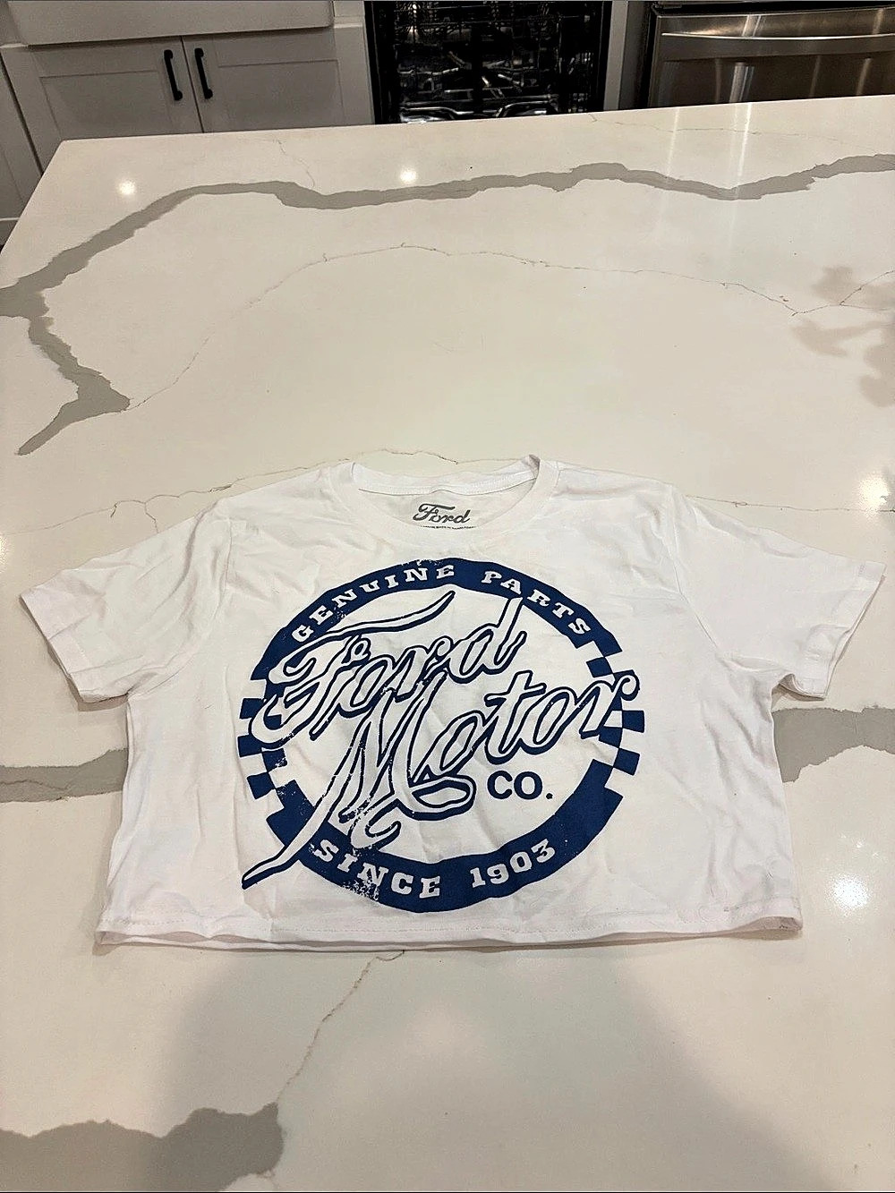 Ford Graphic Logo Short Sleeve Crop Top